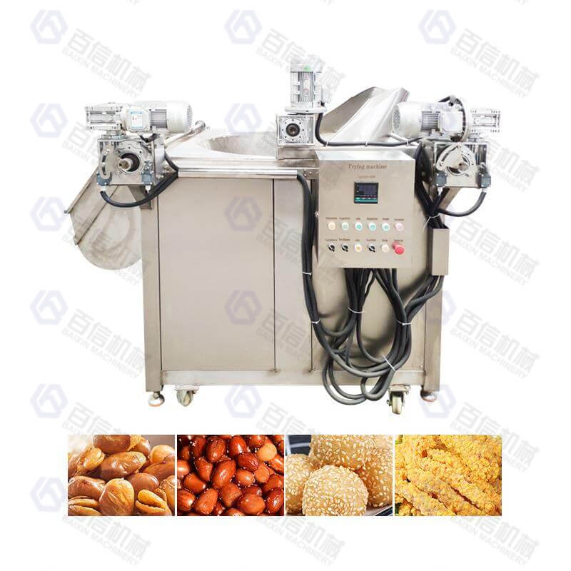 Potato chips automatic stirring batch fryer machine